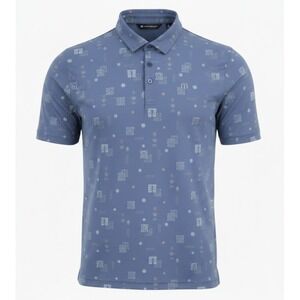 Travis Mathew Quick Trip Golf Polo Shirt Mens XL Blue Performance Stretch NWOT